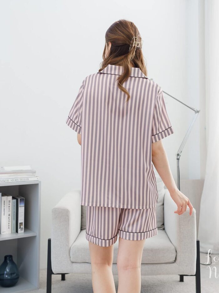 ชุดนอนผู้หญิง Silk Satin แขนสั้น-ขาสั้น So Sweet A77 - Image 5