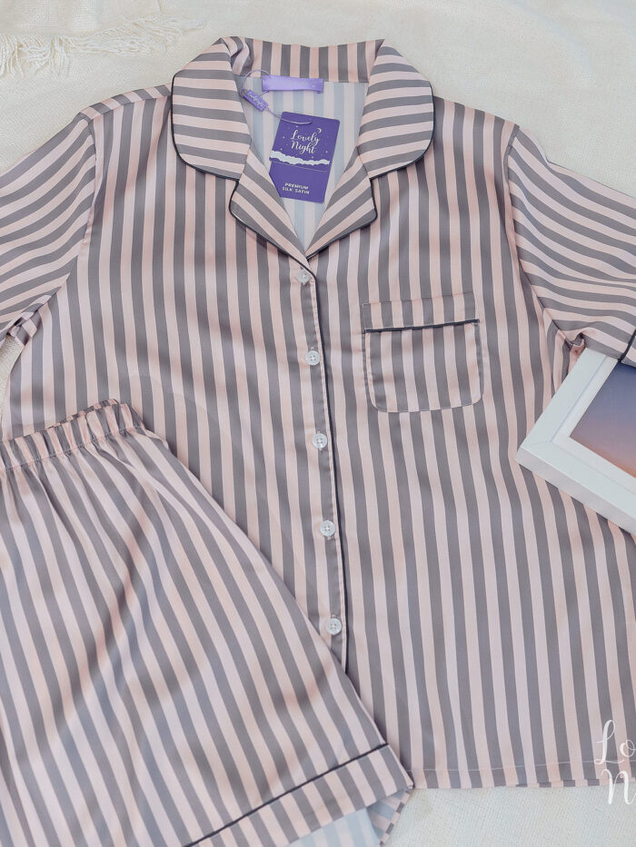 ชุดนอนผู้หญิง Silk Satin แขนสั้น-ขาสั้น So Sweet A77 - Image 7