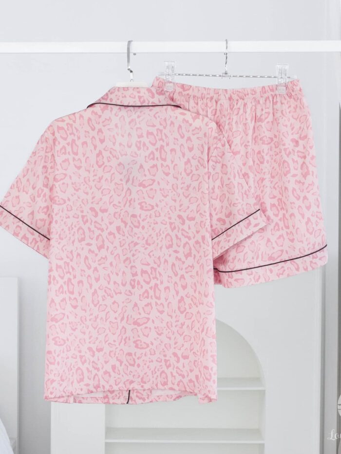 ชุดนอน LovelyNight แขนสั้น-ขาสั้น Pink Leopard A63 - Image 10
