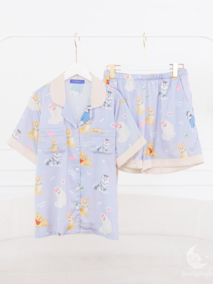 ชุดนอน LovelyNight แขนสั้น-ขาสั้น Lovely Pup A84 - Image 8
