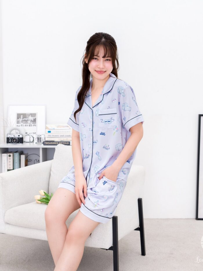 ชุดนอน LovelyNight แขนสั้น-ขาสั้น Good Night A57 - Image 4