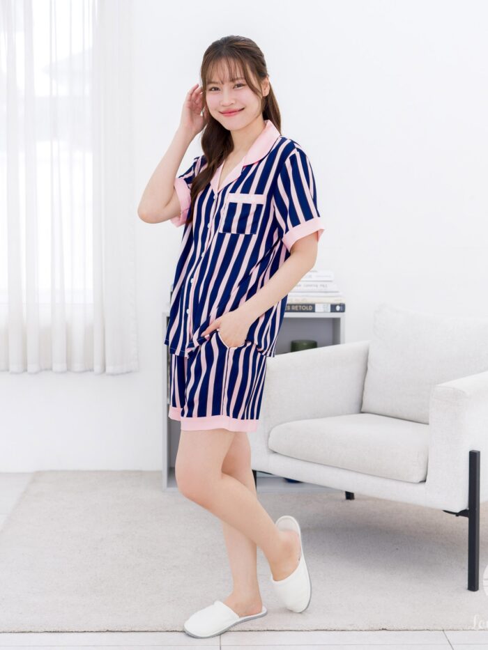 ชุดนอน LovelyNight แขนสั้น-ขาสั้น Midnight Pink A79 - Image 7