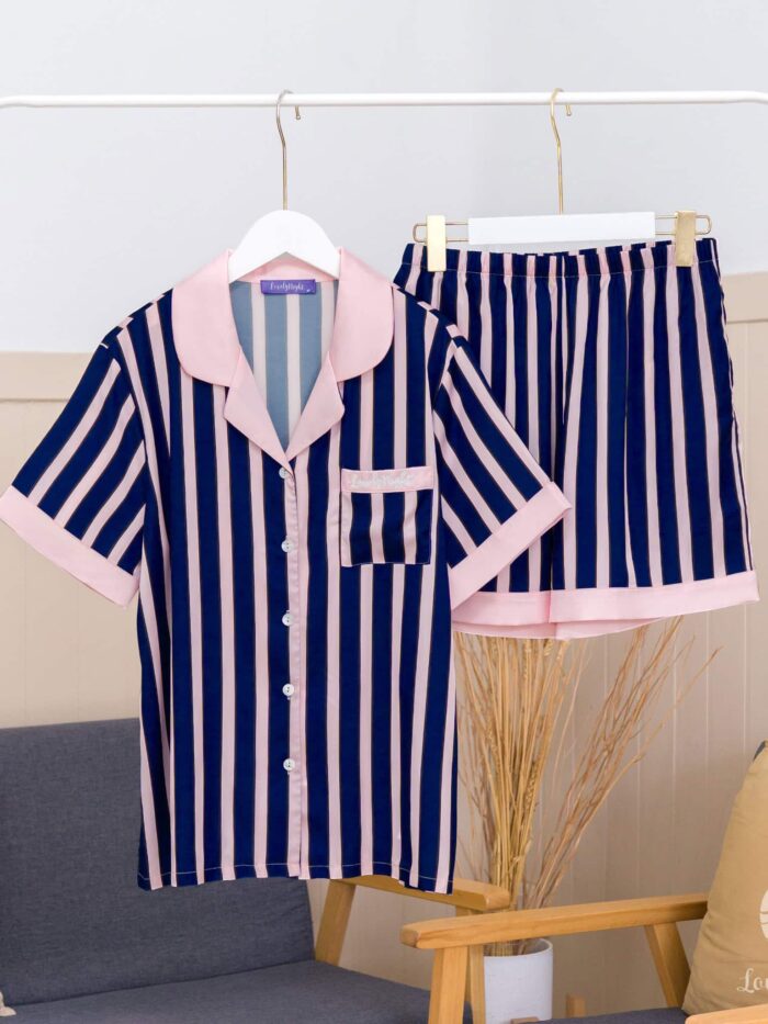 ชุดนอน LovelyNight แขนสั้น-ขาสั้น Midnight Pink A79 - Image 10