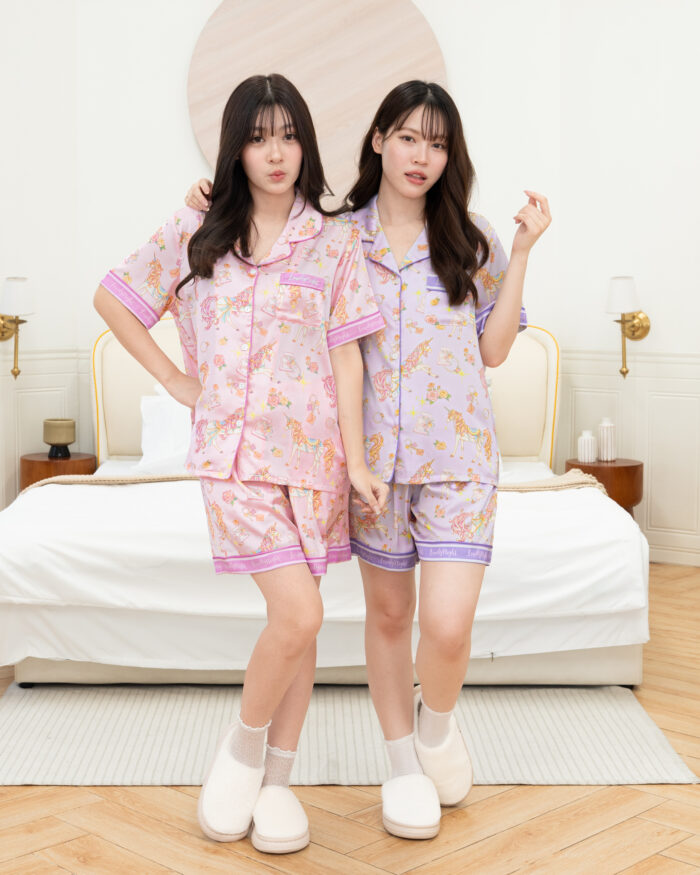 ชุดนอน LovelyNight แขนสั้น-ขาสั้น Fairy Unicorn A25