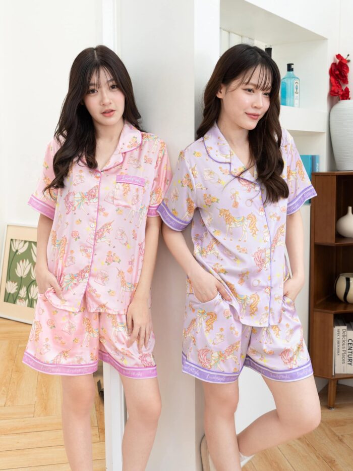 ชุดนอน LovelyNight แขนสั้น-ขาสั้น Fairy Unicorn A25 - Image 2