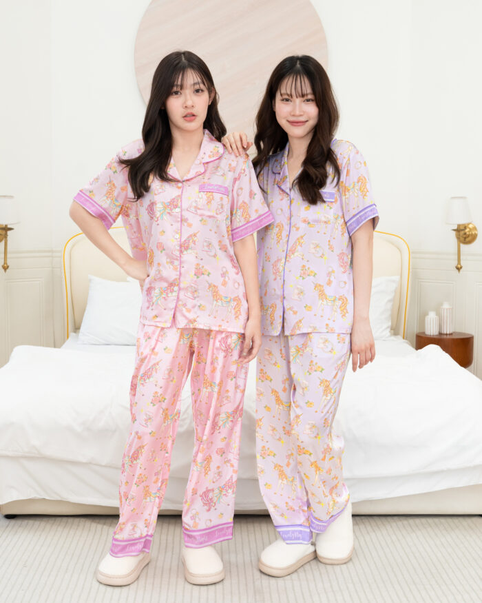 ชุดนอน LovelyNight แขนสั้น-ขายาว Fairy Unicorn D25