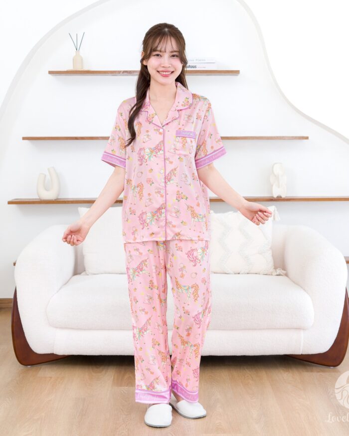 ชุดนอน LovelyNight แขนสั้น-ขายาว Fairy Unicorn D25