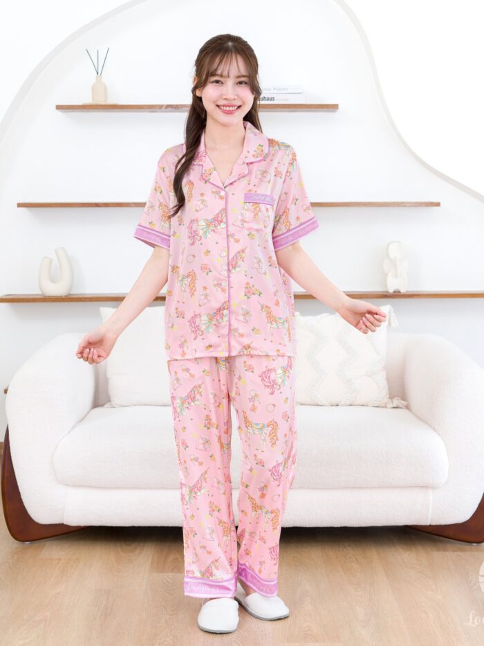 ชุดนอน LovelyNight แขนสั้น-ขายาว Fairy Unicorn D25