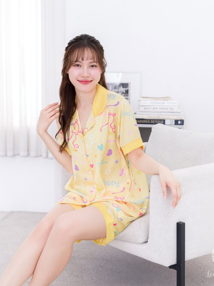 ชุดนอน LovelyNight แขนสั้น-ขาสั้น Happy A22 - Image 14