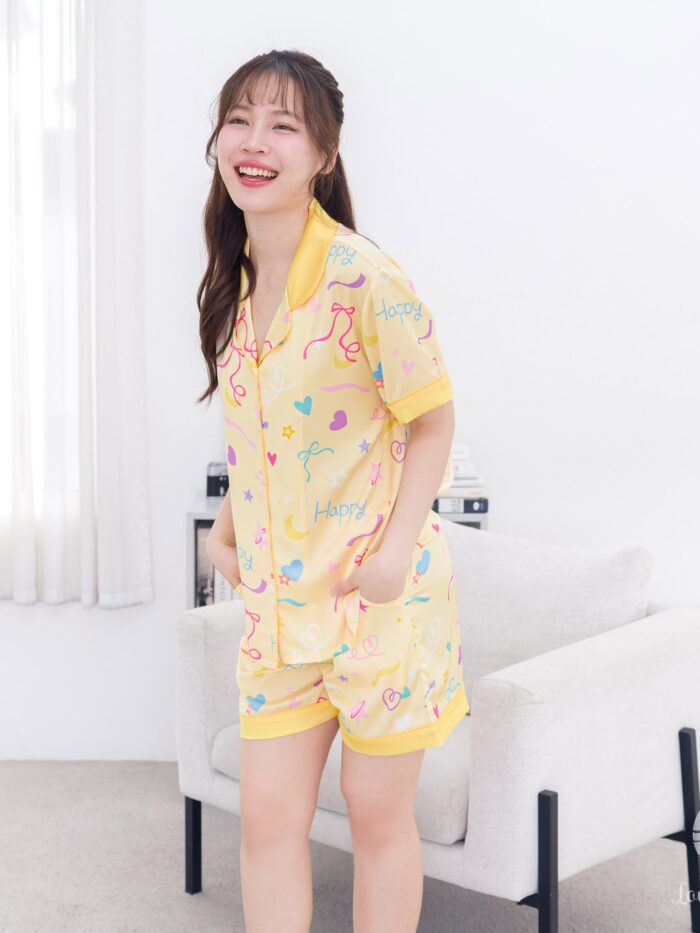 ชุดนอน LovelyNight แขนสั้น-ขาสั้น Happy A22 - Image 12