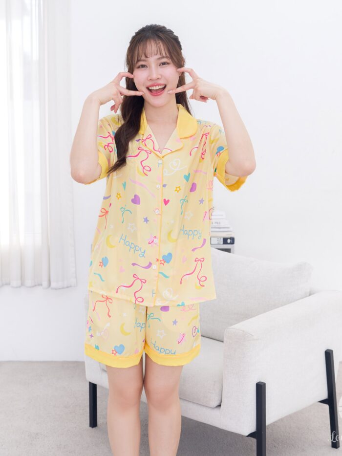 ชุดนอน LovelyNight แขนสั้น-ขาสั้น Happy A22 - Image 10