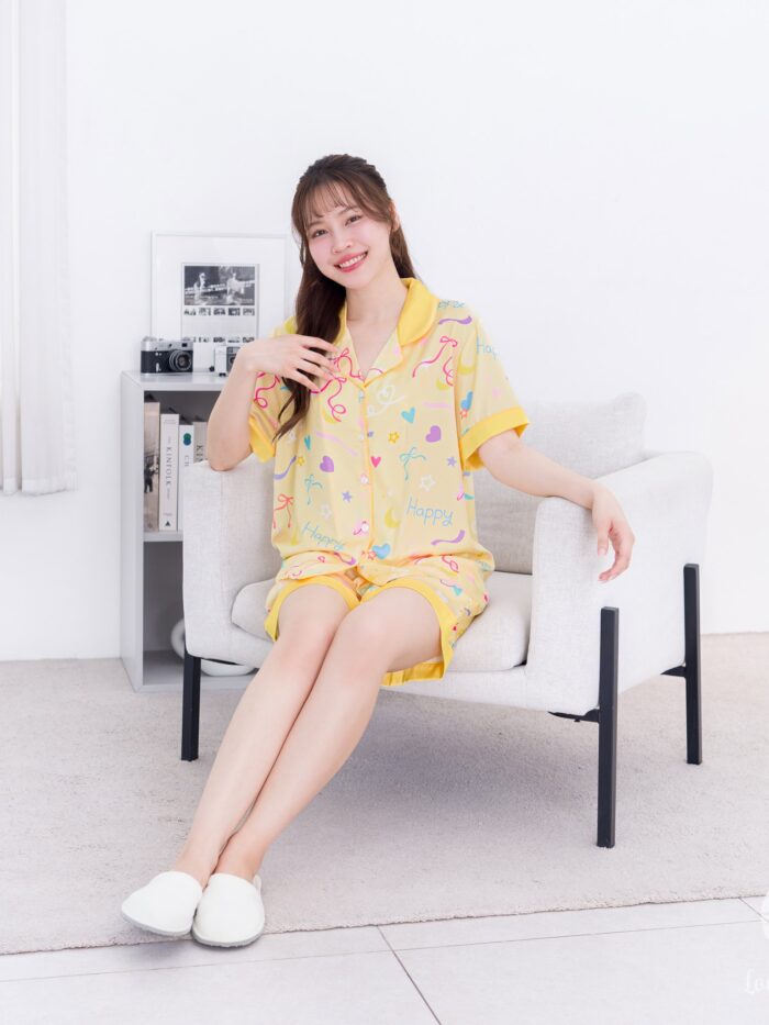 ชุดนอน LovelyNight แขนสั้น-ขาสั้น Happy A22 - Image 15
