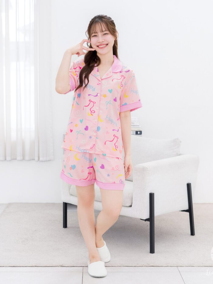 ชุดนอน LovelyNight แขนสั้น-ขาสั้น Happy A22 - Image 8