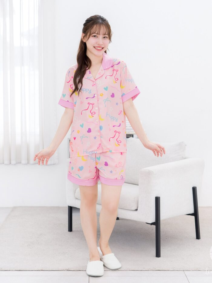 ชุดนอน LovelyNight แขนสั้น-ขาสั้น Happy A22 - Image 2
