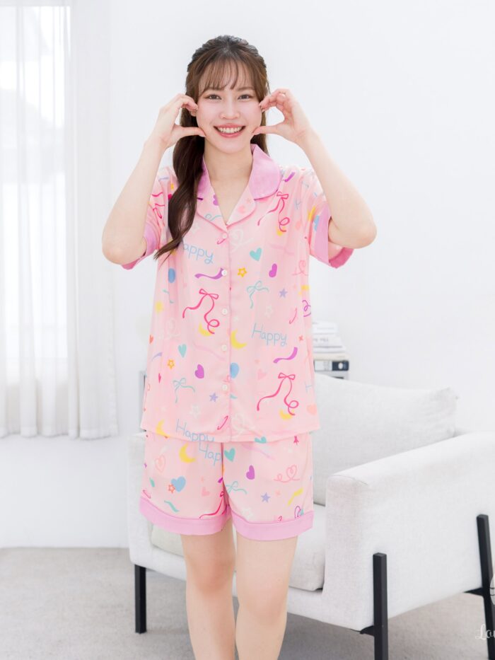 ชุดนอน LovelyNight แขนสั้น-ขาสั้น Happy A22 - Image 3