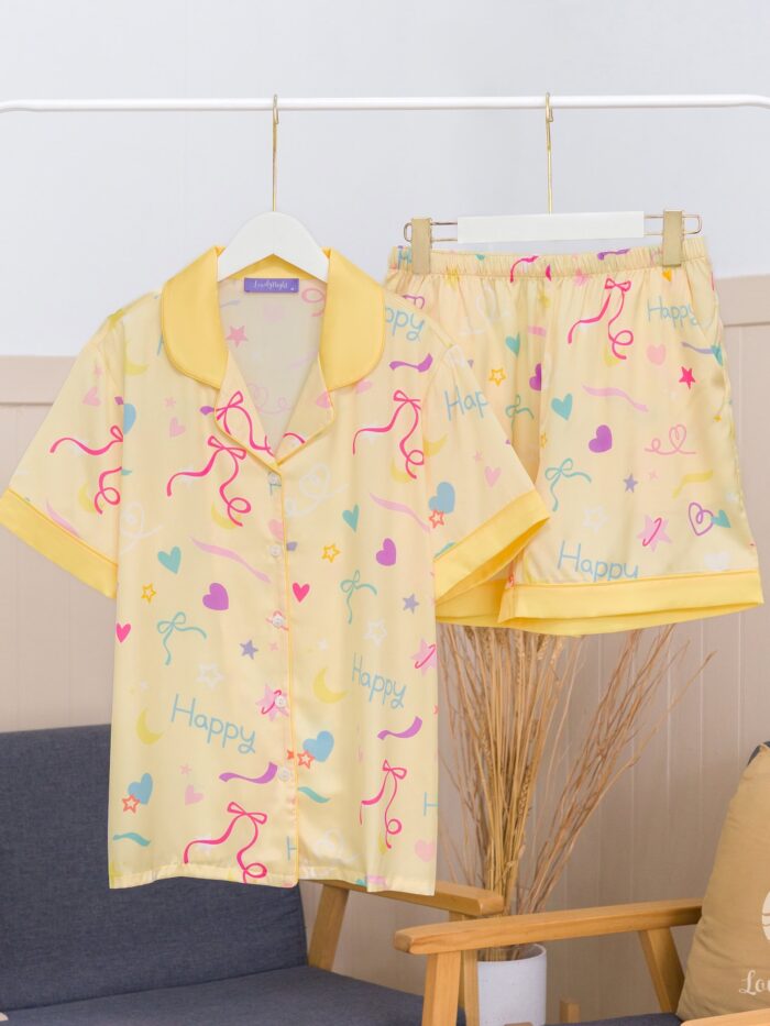 ชุดนอน LovelyNight แขนสั้น-ขาสั้น Happy A22 - Image 19