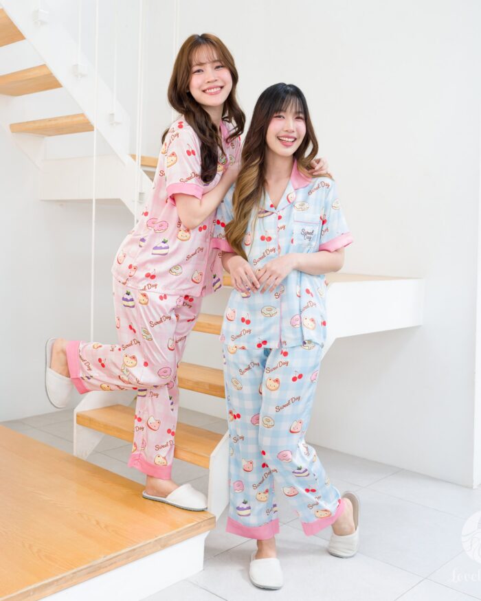 ชุดนอน LovelyNight แขนสั้น-ขายาว Sweet Day D30
