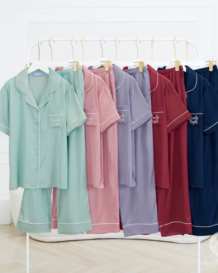 ชุดนอน LovelyNight แขนสั้น-ขายาว Daily D37