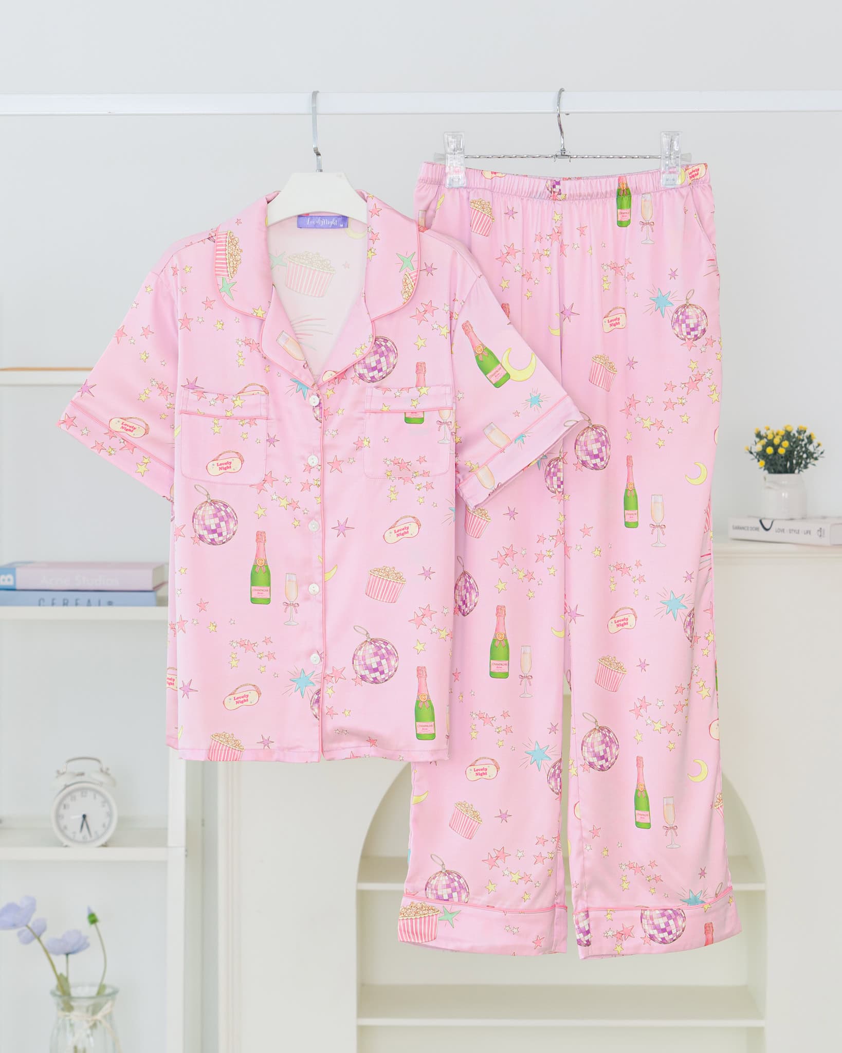 ชุดนอน LovelyNight แขนสั้น-ขายาว Party D31 - Image 2