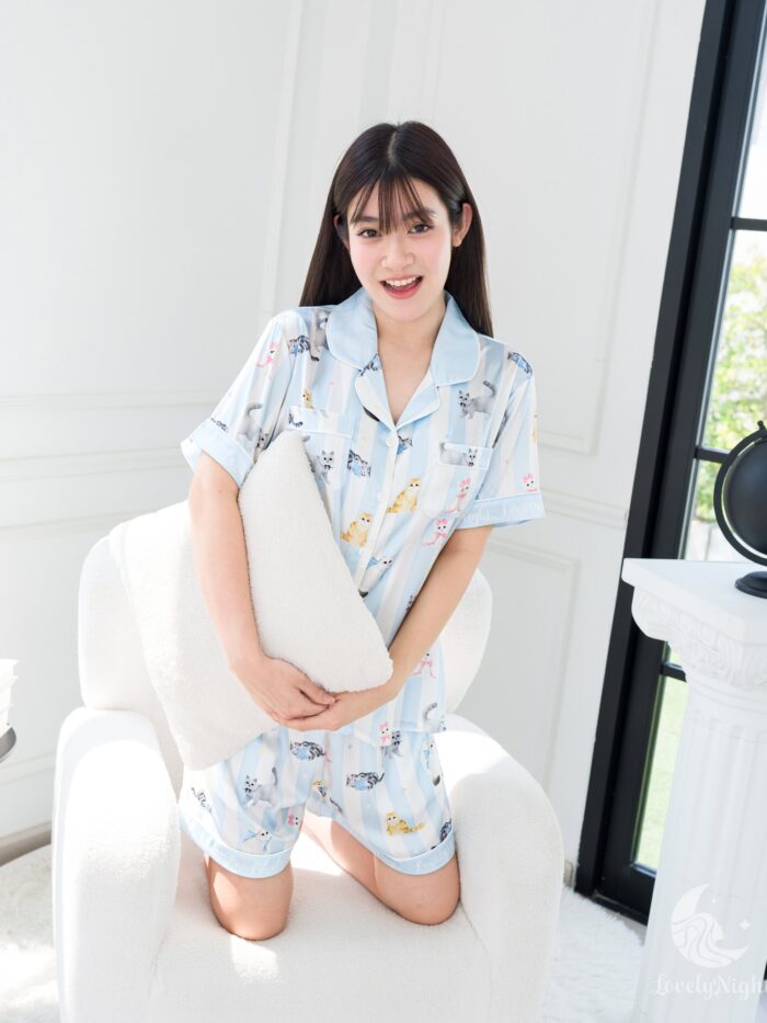 ชุดนอน LovelyNight แขนสั้น-ขาสั้น Pretty Cats A18 - Image 5