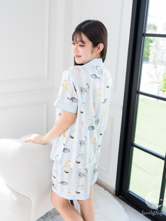 ชุดนอน LovelyNight แขนสั้น-ขาสั้น Pretty Cats A18 - Image 6