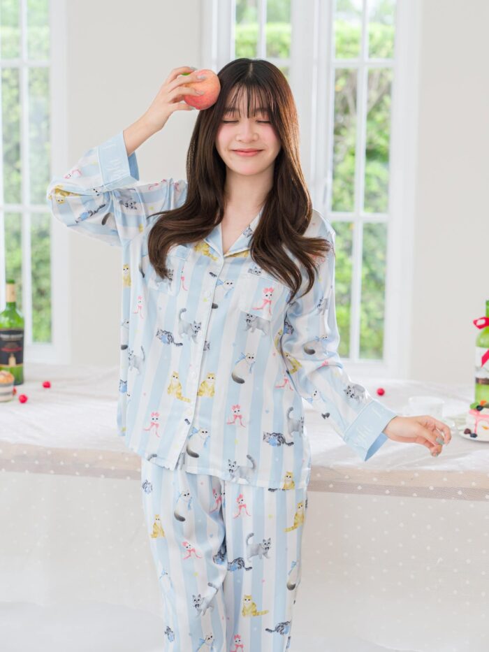 ชุดนอน LovelyNight แขนยาว-ขายาว Pretty Cats B18 - Image 2