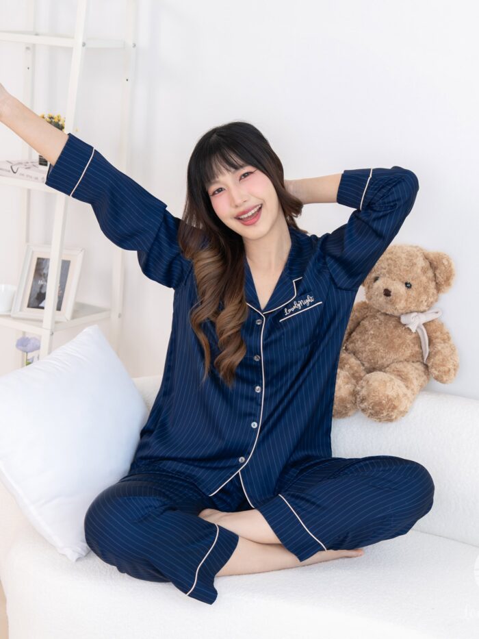 ชุดนอนผู้หญิง LovelyNight แขนยาว-ขายาว Classe B51 - Image 4