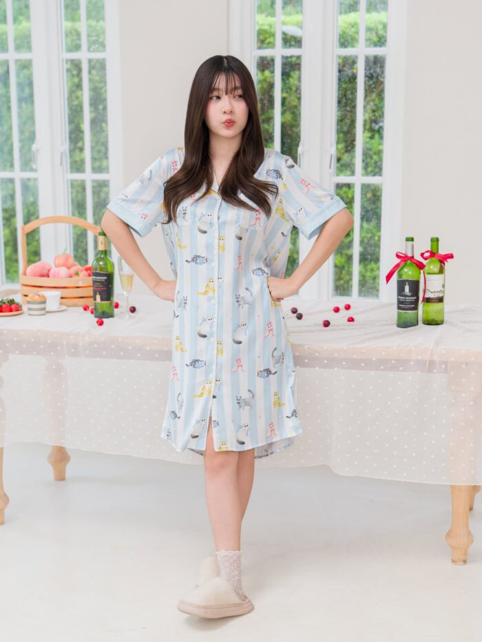 ชุดนอน LovelyNight กระโปรง Pretty Cats C18 - Image 7