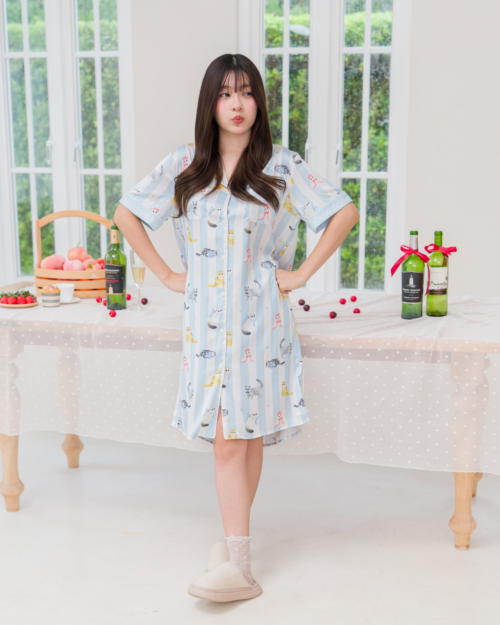ชุดนอน LovelyNight กระโปรง Pretty Cats C18 - Image 7