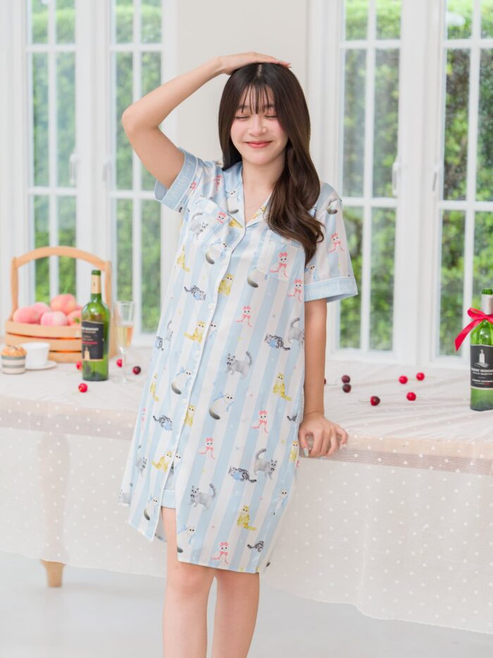 ชุดนอน LovelyNight กระโปรง Pretty Cats C18 - Image 3