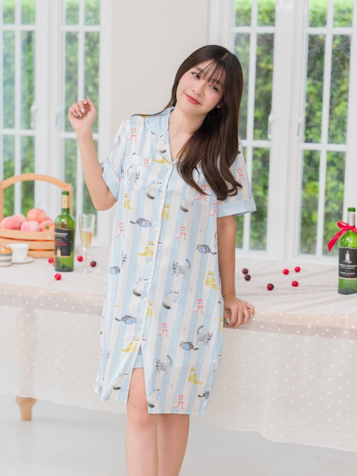 ชุดนอน LovelyNight กระโปรง Pretty Cats C18 - Image 4