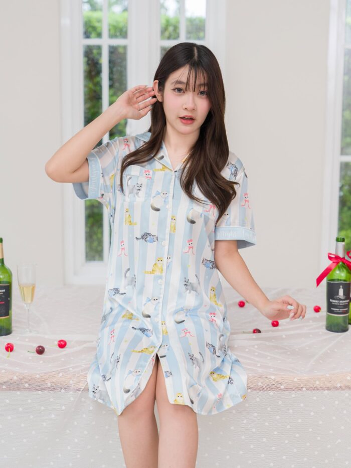 ชุดนอน LovelyNight กระโปรง Pretty Cats C18 - Image 5