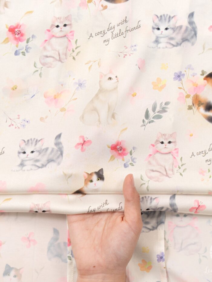 ชุดนอน LovelyNight แขนสั้น-ขาสั้น Floral Cats A19 - Image 9