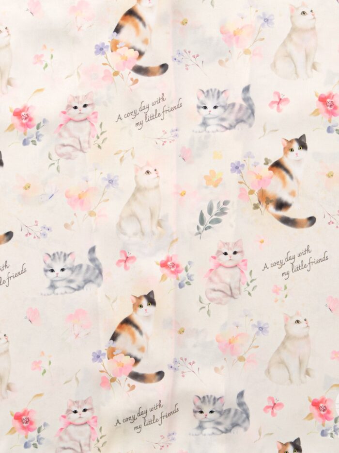 ชุดนอน LovelyNight แขนสั้น-ขาสั้น Floral Cats A19 - Image 11