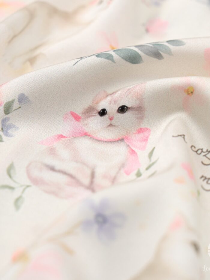 ชุดนอน LovelyNight แขนสั้น-ขาสั้น Floral Cats A19 - Image 10