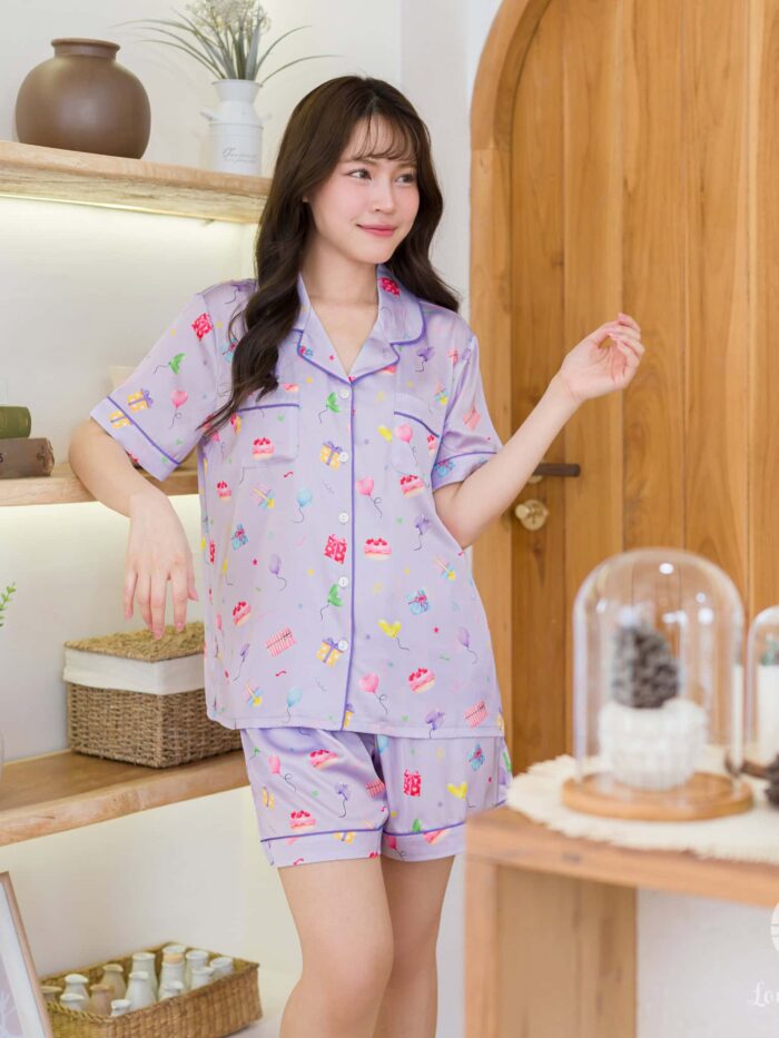 ชุดนอน LovelyNight แขนสั้น-ขาสั้น Best Wishes A39 - Image 2