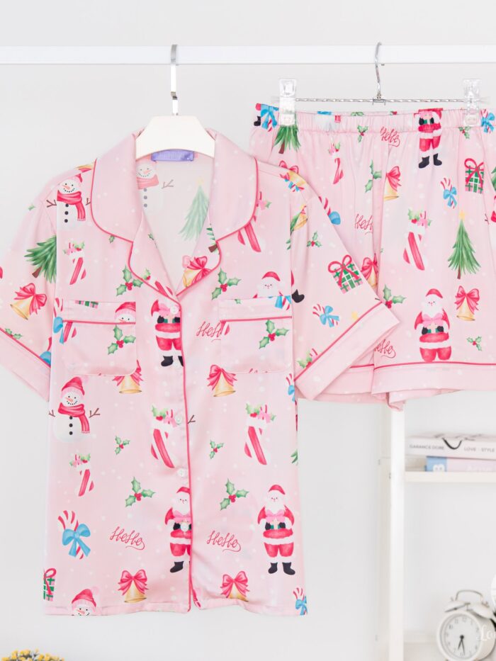 ชุดนอน LovelyNight แขนสั้น-ขาสั้น Santa Pink A91 - Image 8
