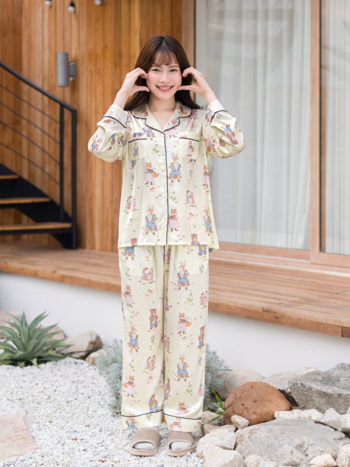 ชุดนอน LovelyNight แขนยาว-ขายาว Wildlife Melody B38 - Image 7