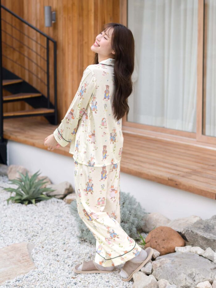 ชุดนอน LovelyNight แขนยาว-ขายาว Wildlife Melody B38 - Image 6