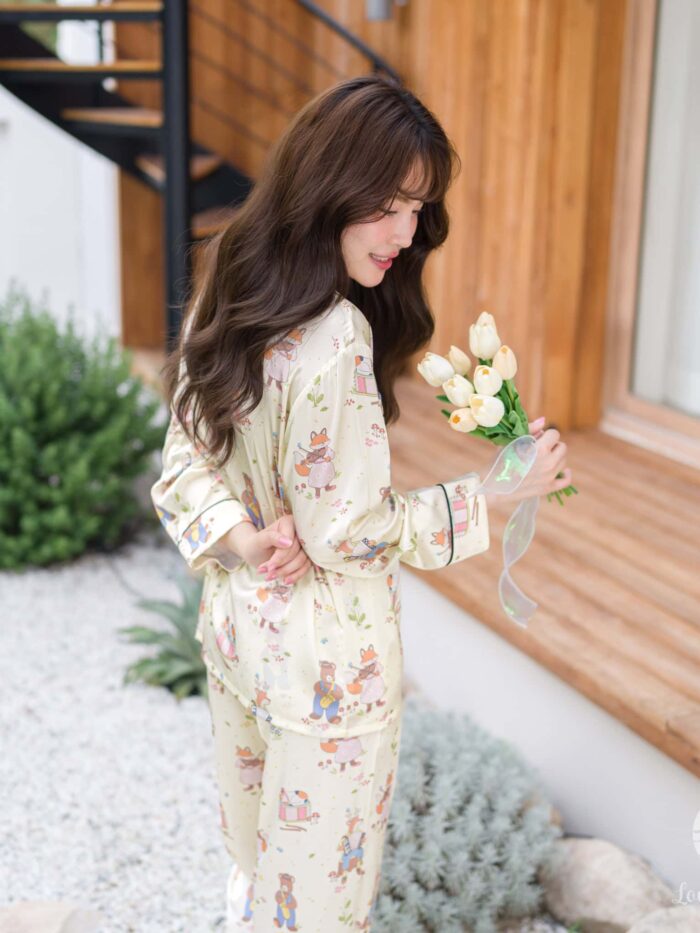 ชุดนอน LovelyNight แขนยาว-ขายาว Wildlife Melody B38 - Image 3