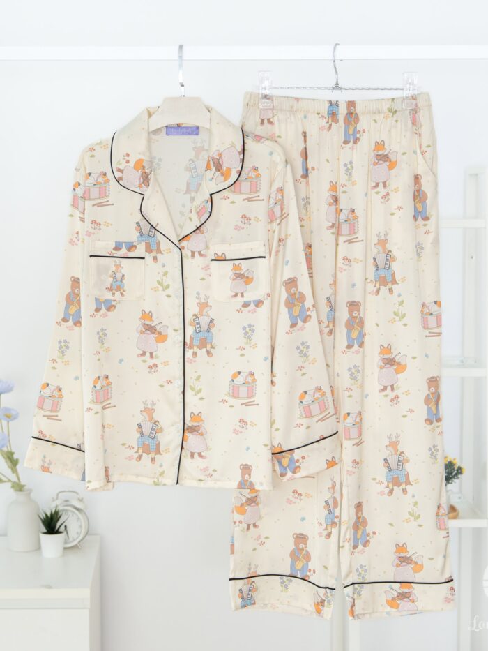 ชุดนอน LovelyNight แขนยาว-ขายาว Wildlife Melody B38 - Image 8