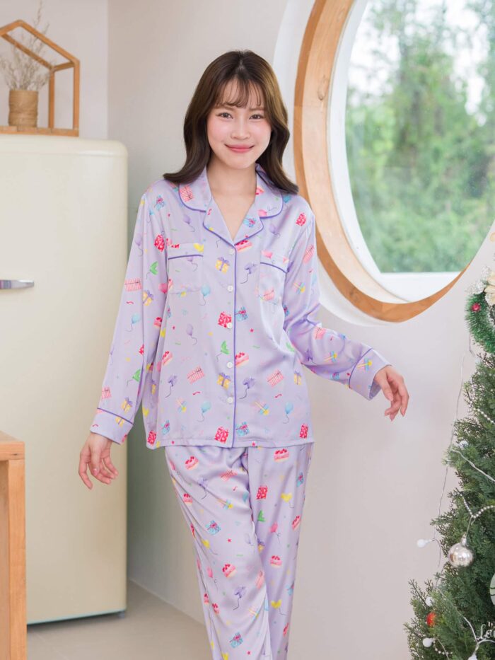 ชุดนอน LovelyNight แขนยาว-ขายาว Best Wishes B39 - Image 2
