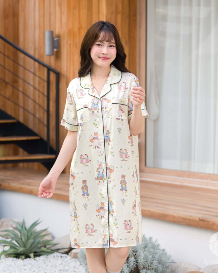 ชุดนอน LovelyNight กระโปรง Wildlife Melody C38