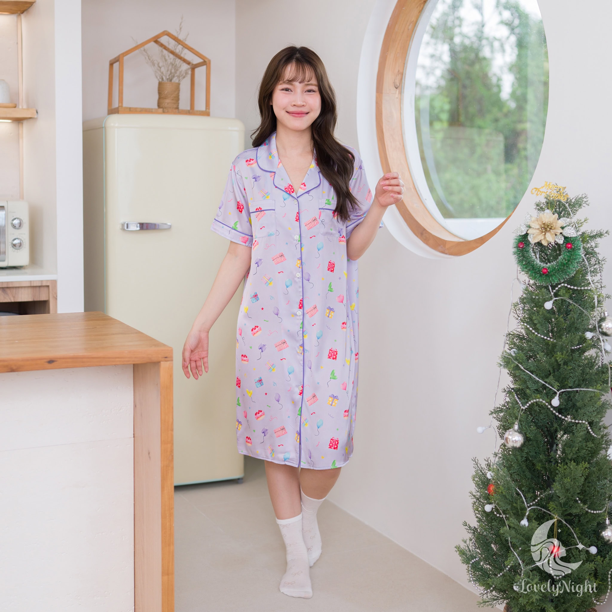 ชุดนอน LovelyNight กระโปรง Best Wishes C39 - Image 7