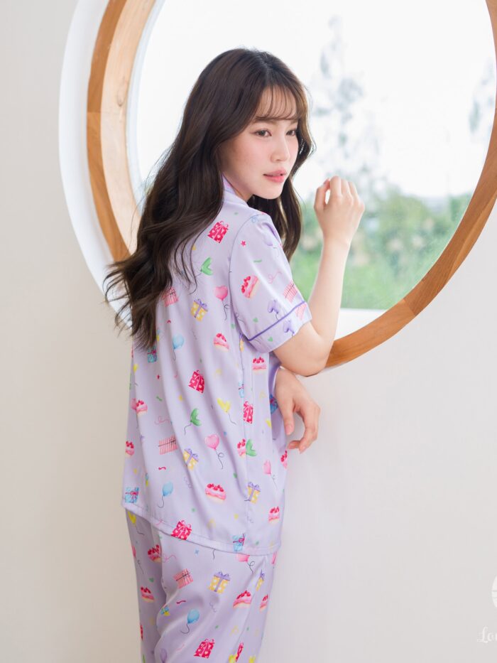 ชุดนอน LovelyNight แขนสั้น-ขายาว Best Wishes D39 - Image 3