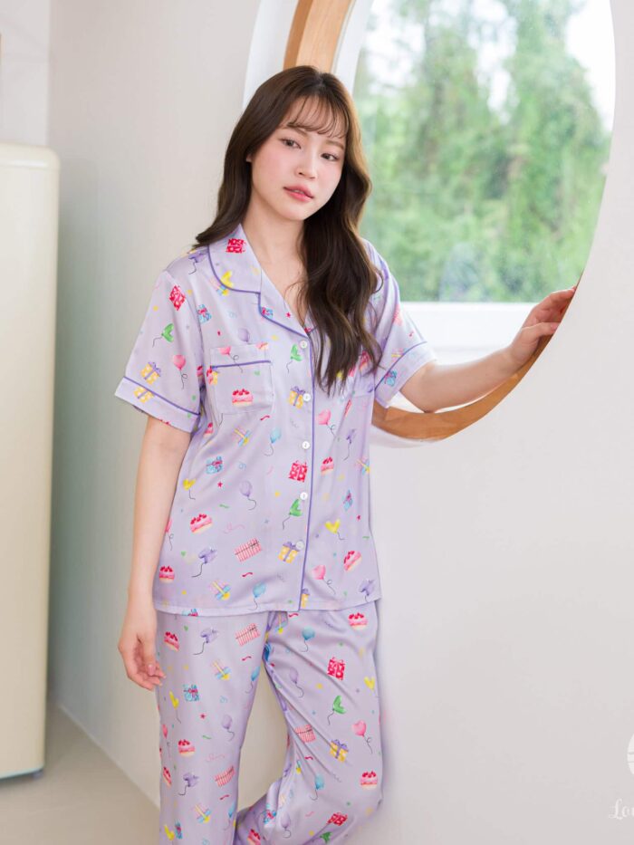 ชุดนอน LovelyNight แขนสั้น-ขายาว Best Wishes D39 - Image 2