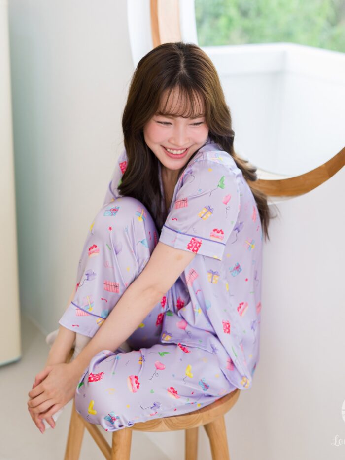 ชุดนอน LovelyNight แขนสั้น-ขายาว Best Wishes D39 - Image 4