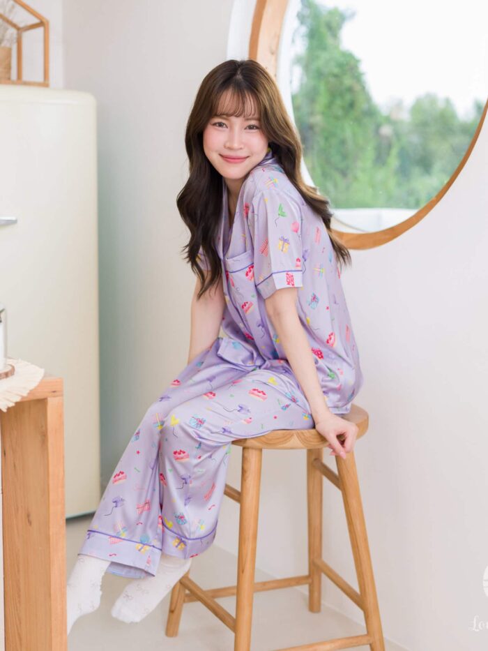 ชุดนอน LovelyNight แขนสั้น-ขายาว Best Wishes D39 - Image 5