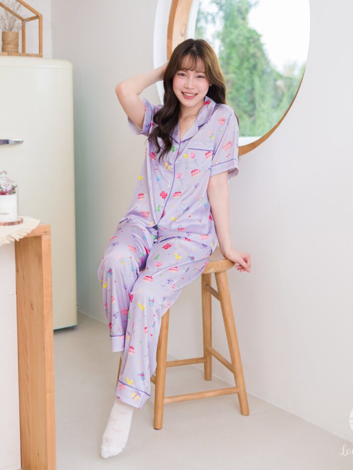 ชุดนอน LovelyNight แขนสั้น-ขายาว Best Wishes D39 - Image 6