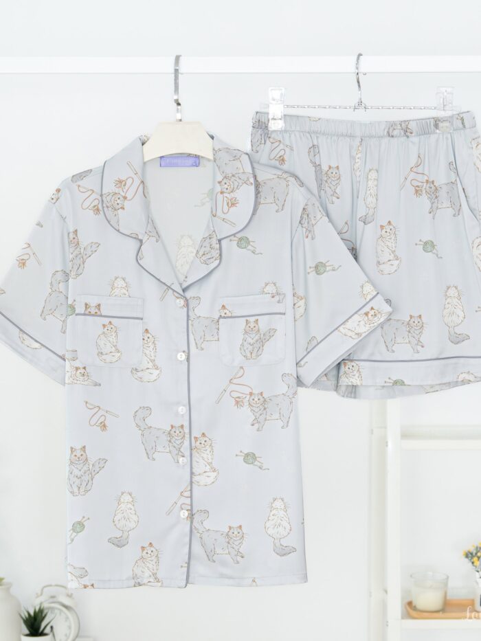 ชุดนอน LovelyNight แขนสั้น-ขาสั้น Persian Cats A40 - Image 8